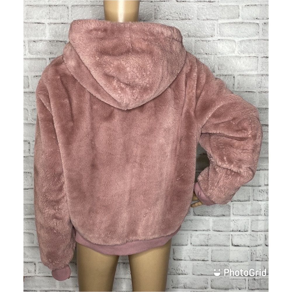 Athleta Ritual mauve faux fur jacket - Picture 4 of 7